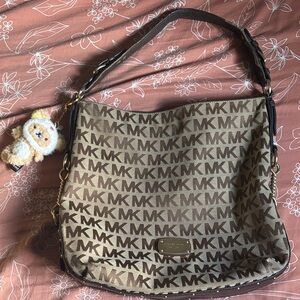 Michael Kors Monogram Tan Shoulder Bag